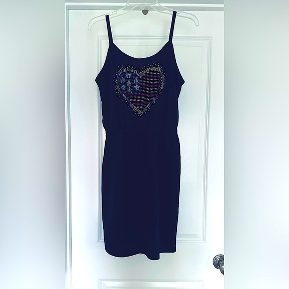 VENUS Navy Blue Dress With Sparkly Heart ❤️🤍💙 - Picture 5 of 6